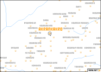 map of Akrankakro