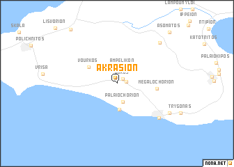 map of Akrásion