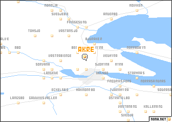 map of Åkre