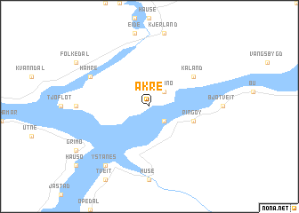 map of Åkre