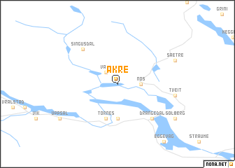 map of Åkre