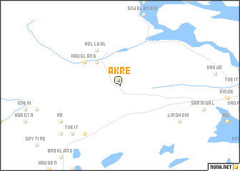 map of Åkre