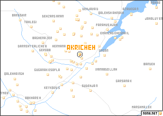 map of Akrīcheh