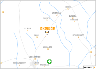 map of Akridge