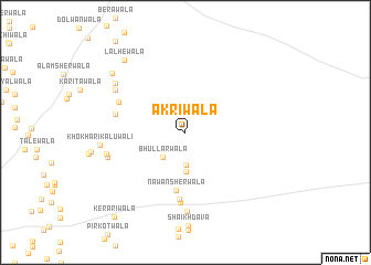 map of Akrīwāla