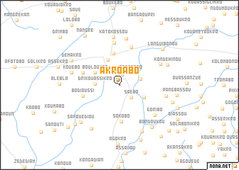 map of Akroabo