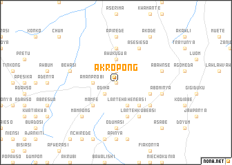 map of Akropong