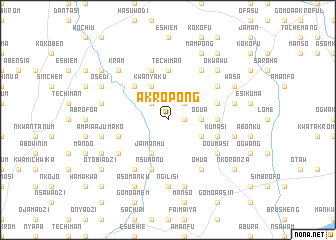 map of Akropong