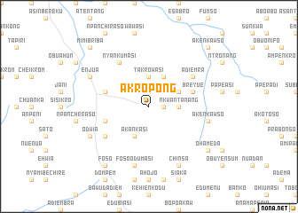 map of Akropong