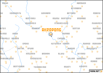 map of Akropong