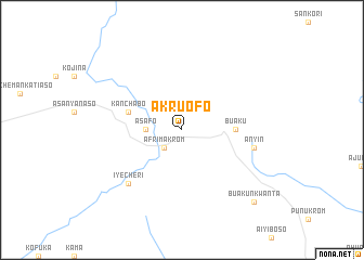map of Akruofo
