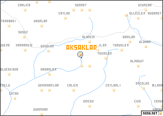 map of Aksaklar