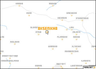 map of Aksënikha