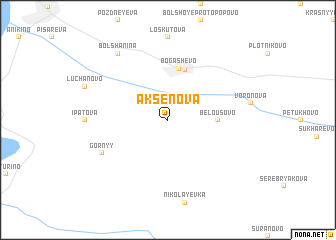 map of Aksënova