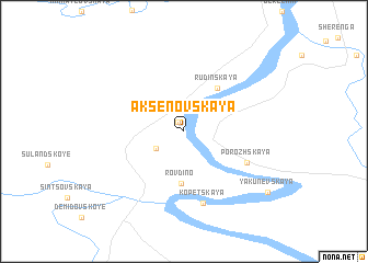 map of Aksenovskaya