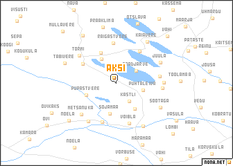 map of Äksi
