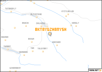 map of (( Ak-Tay-Dzhanysh ))