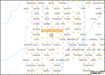 map of Akuamande