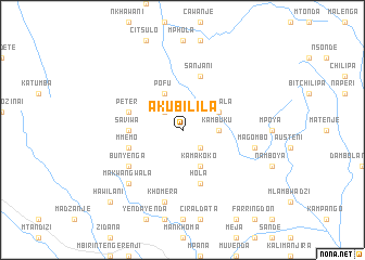 map of Akubilila