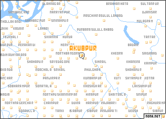 map of Ākubpur