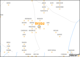 map of Akudu