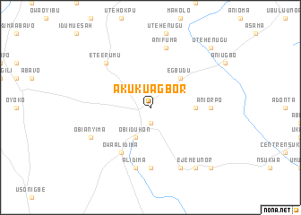map of Akuku Agbor