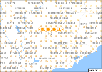 map of Akunadiwela