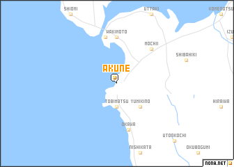 map of Akune