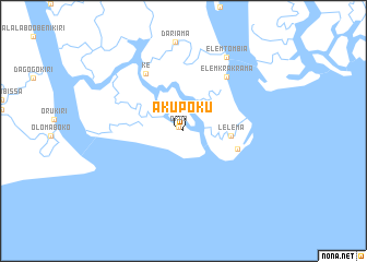 map of Akupoku