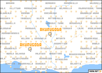 map of Akurugoda