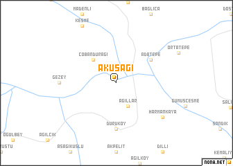 map of Akuşağı