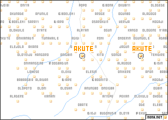 map of Akute