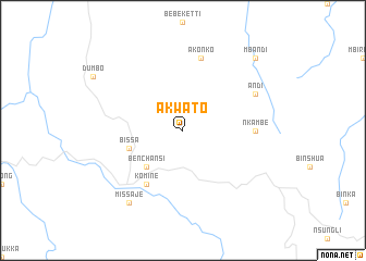 map of Akwato