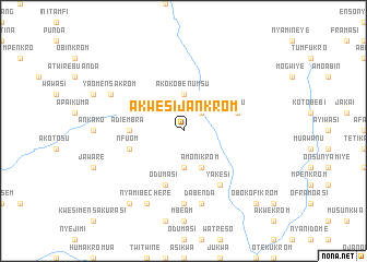 map of Akwesijankrom