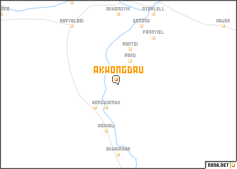 map of Akwongdau