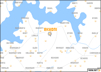 map of Akwoni