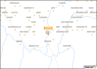 map of Akwo