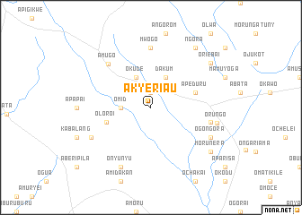 map of Akyeriau