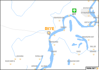 map of Akye