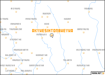 map of Akywesi Htonbweywa