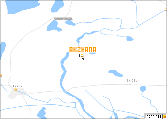 map of Akzhana