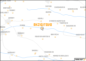 map of Akzigitovo