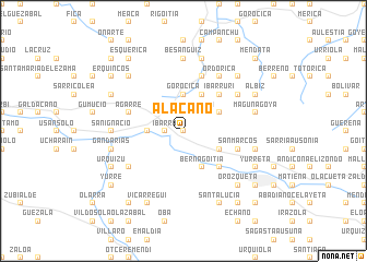 map of Alácano