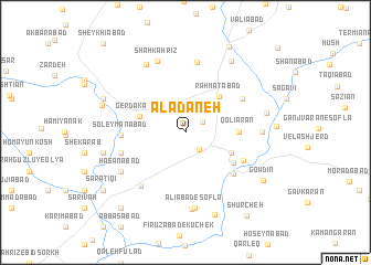 map of Ālādāneh