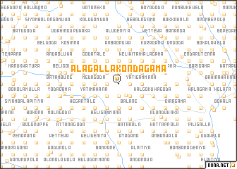 map of Alagalla Kondagama