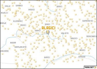 map of Alagići