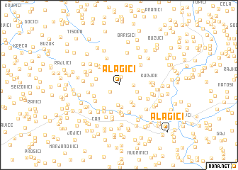 map of Alagići