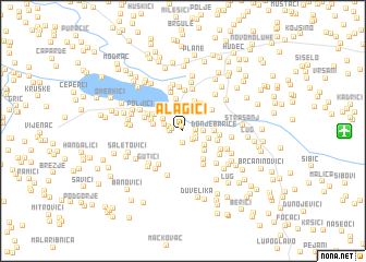 map of Alagići