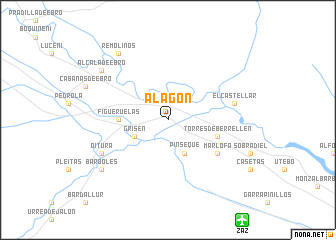 map of Alagón