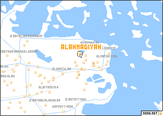 map of Al Aḩmadīyah